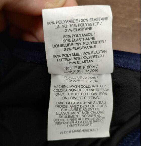 J. Crew Womens Size XL Navy Blue One-Shoulder Ruffle Neck One-Piece Bathing Suit - Picture 9 of 9